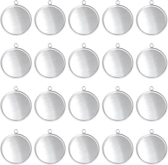 Resin Art Materials Kit - 20 Buah Baki Liontin Bulat dari
