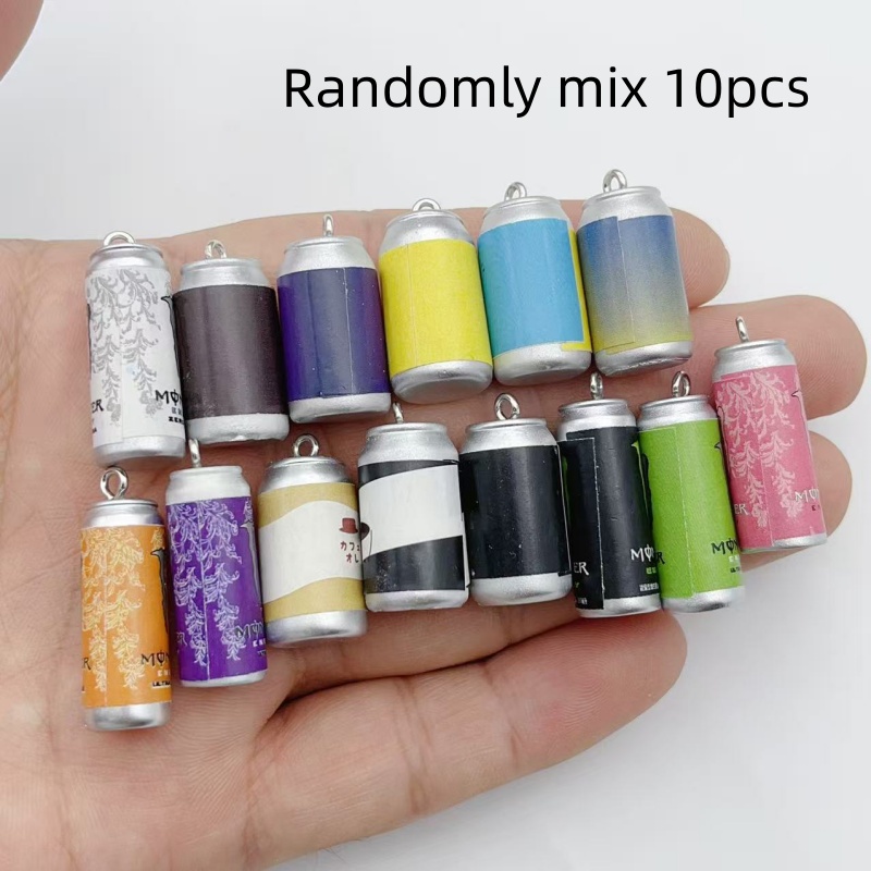 Resin Art Calligraphy - 10Pcs Mini Simulasi Kaleng Minuman Resin