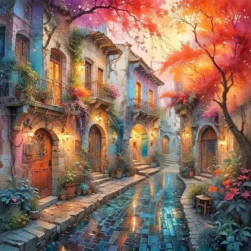 Resin Art Wallpaper - RUOPOTY Lukisan Berlian 5D, Lukisan Dinding