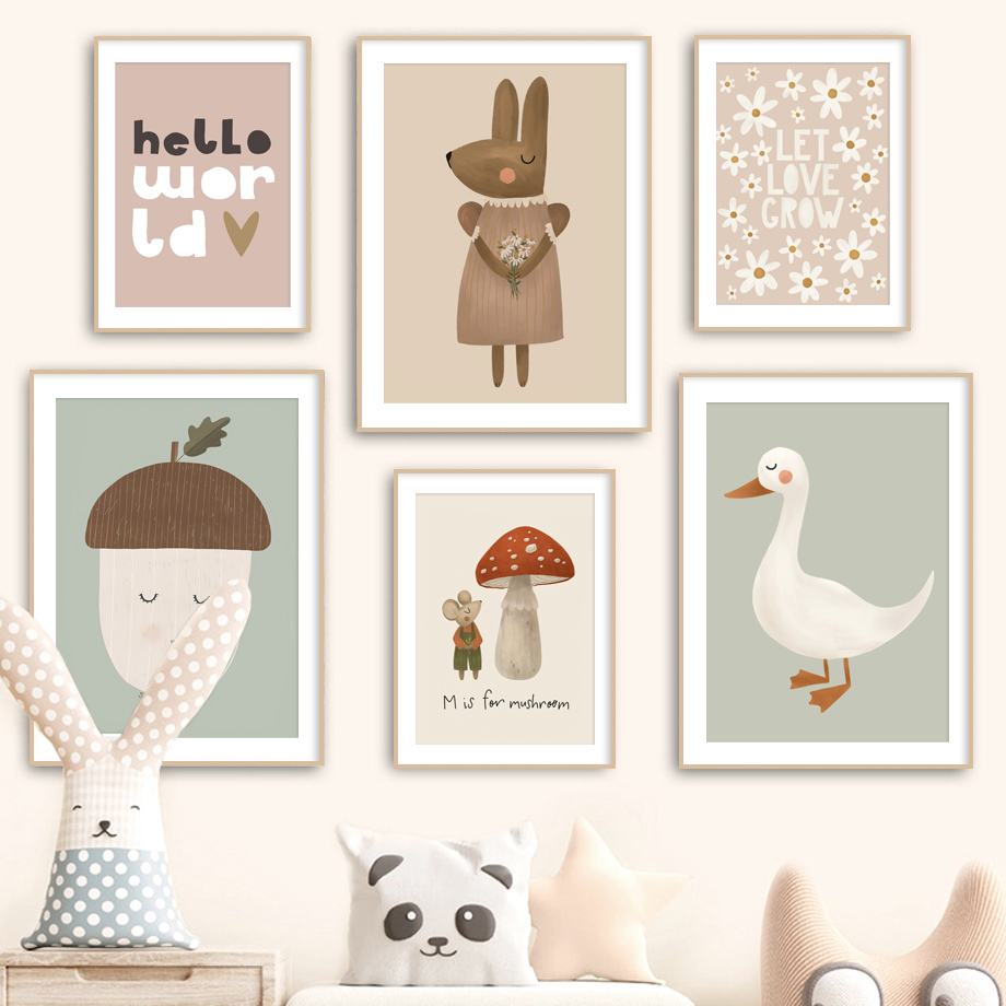 Resin Art Baby - Poster Retro Nordik dan Gambar Dinding