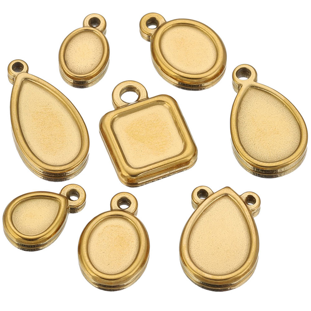 Resin Art Calligraphy - 5 pcs Baki Liontin Persegi, Bulat,