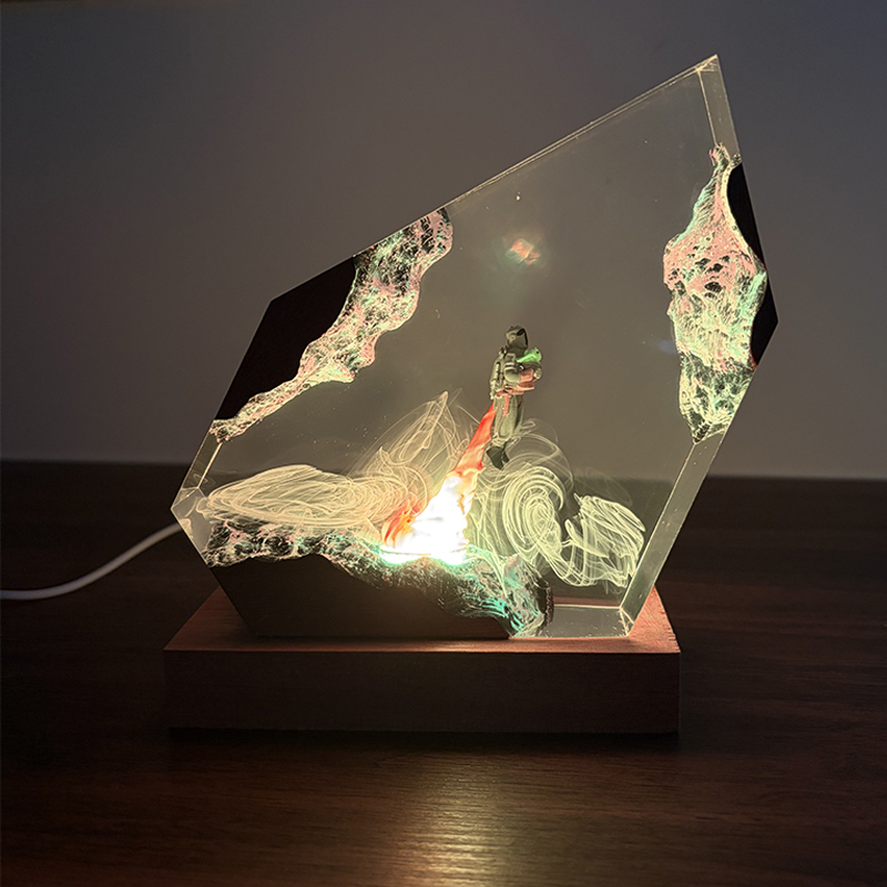 Resin Art Baby - Lampu Meja Resin Figur Anime Sci-fi,