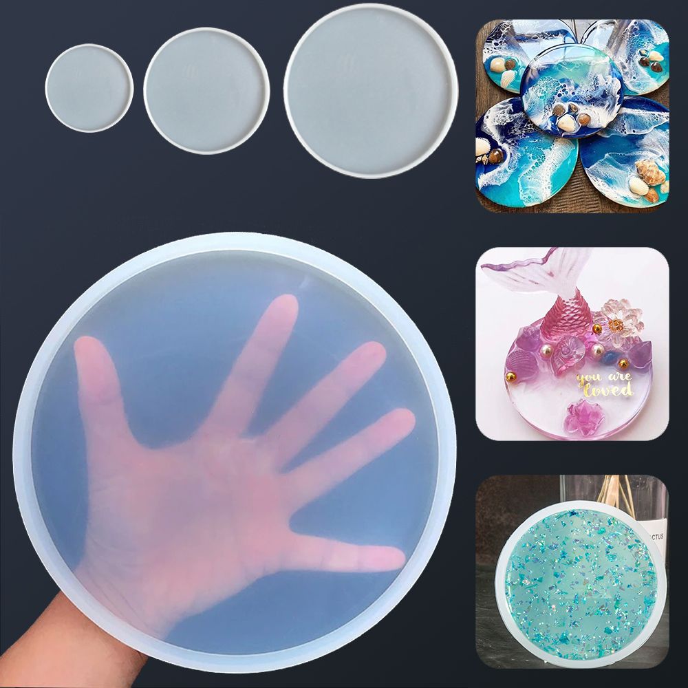 Resin Art Equipment - Transparan seni cairan bulat Coaster Resin