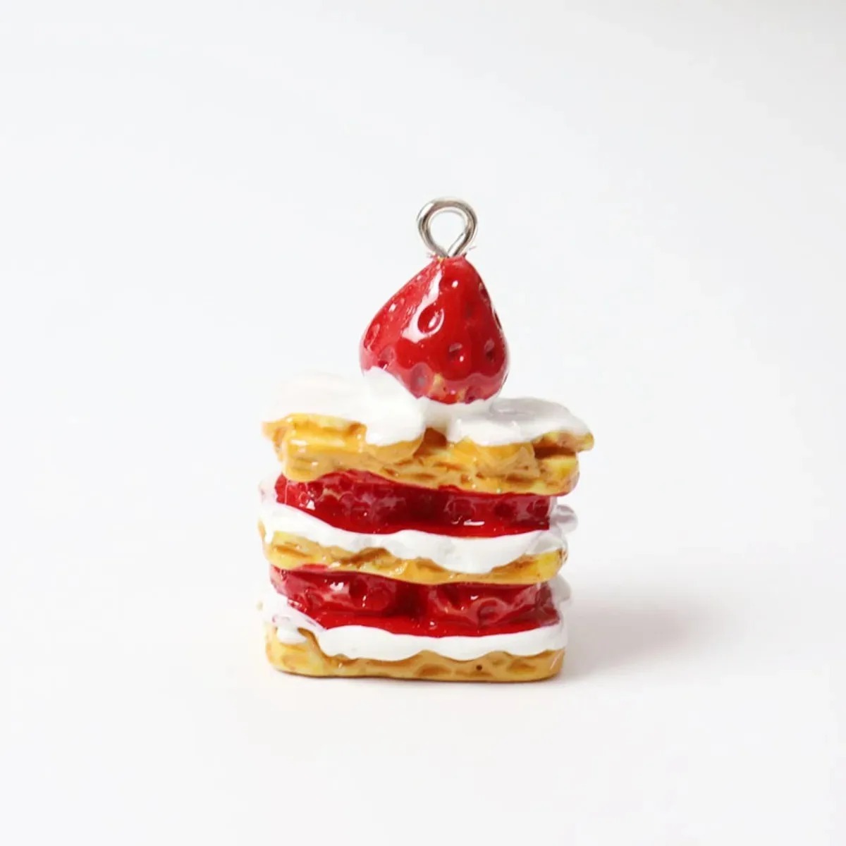 Resin Art Calligraphy - 10 Buah Liontin Resin Kue Stroberi