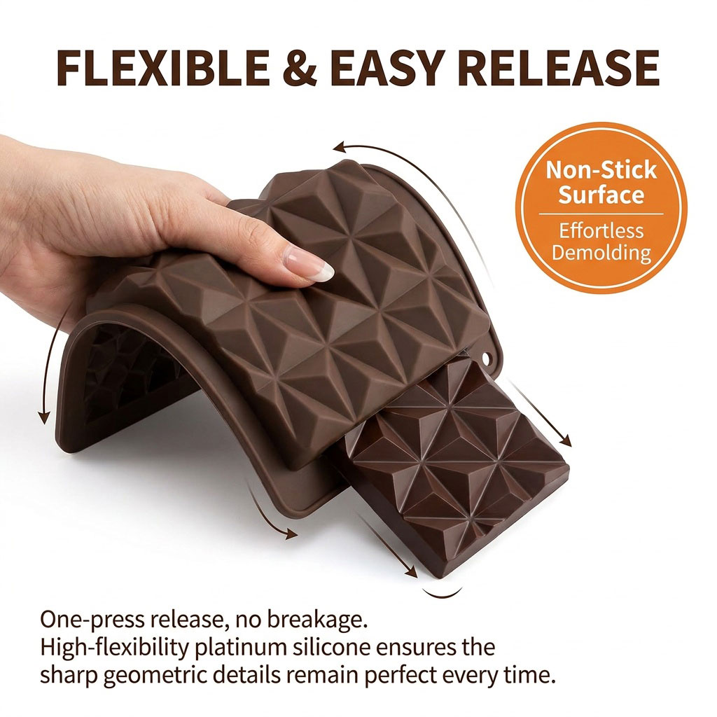Cetakan Cokelat Silikon 2-in-1 - Tray Mold Rectangle ulasan dan harga