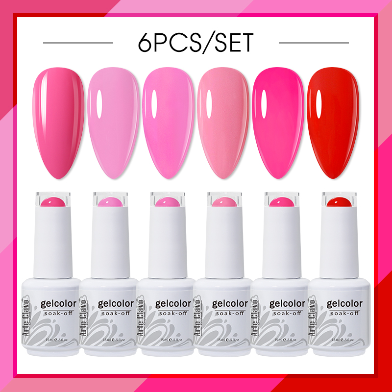 Set Cat Kuku Gel Arte Clavo 6  - Uv Lamp Nail Resin ulasan dan harga