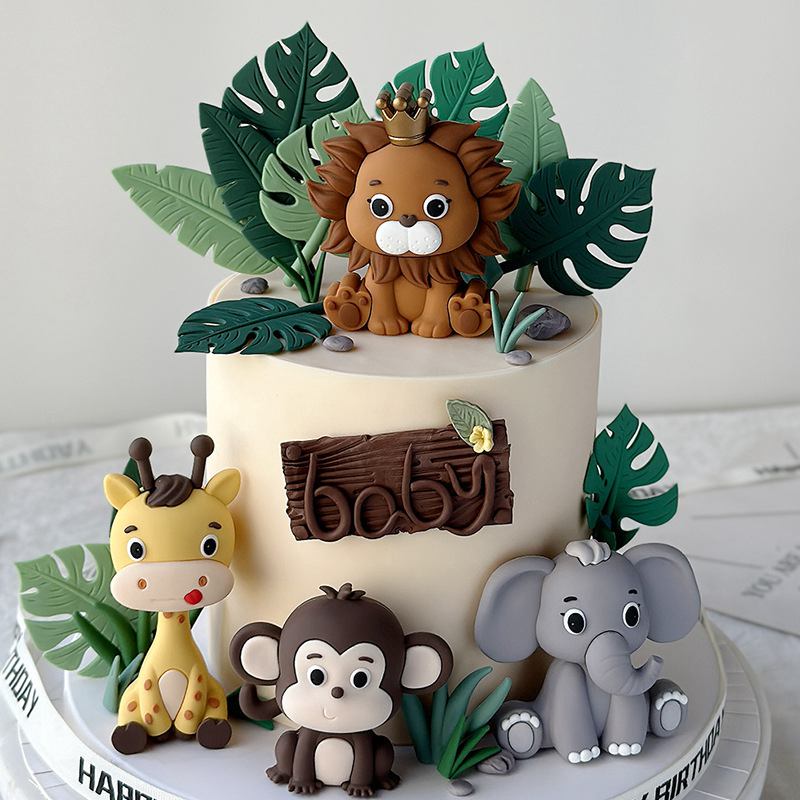 Jungle Safari dekorasi kue bon - Resin Art Baby ulasan dan harga