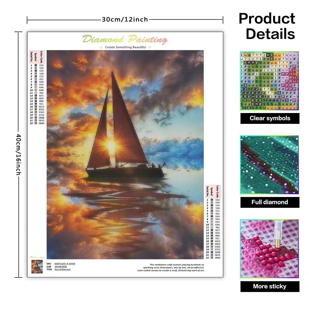 GATYZTORY Kit Lukisan Berlian  - Resin Art Wallpaper ulasan dan harga