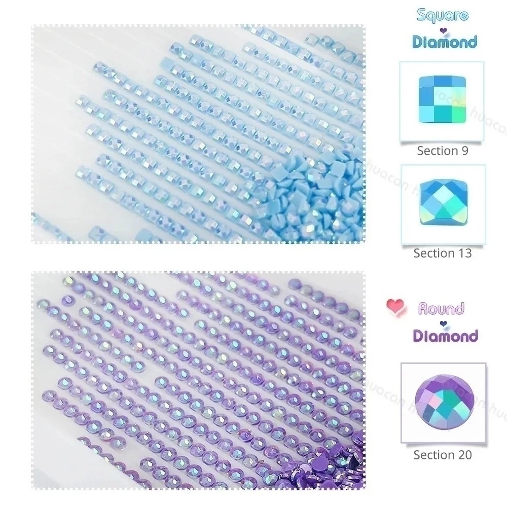 HUACAN hewan DIY lukisan berli - Resin Art Wallpaper ulasan dan harga