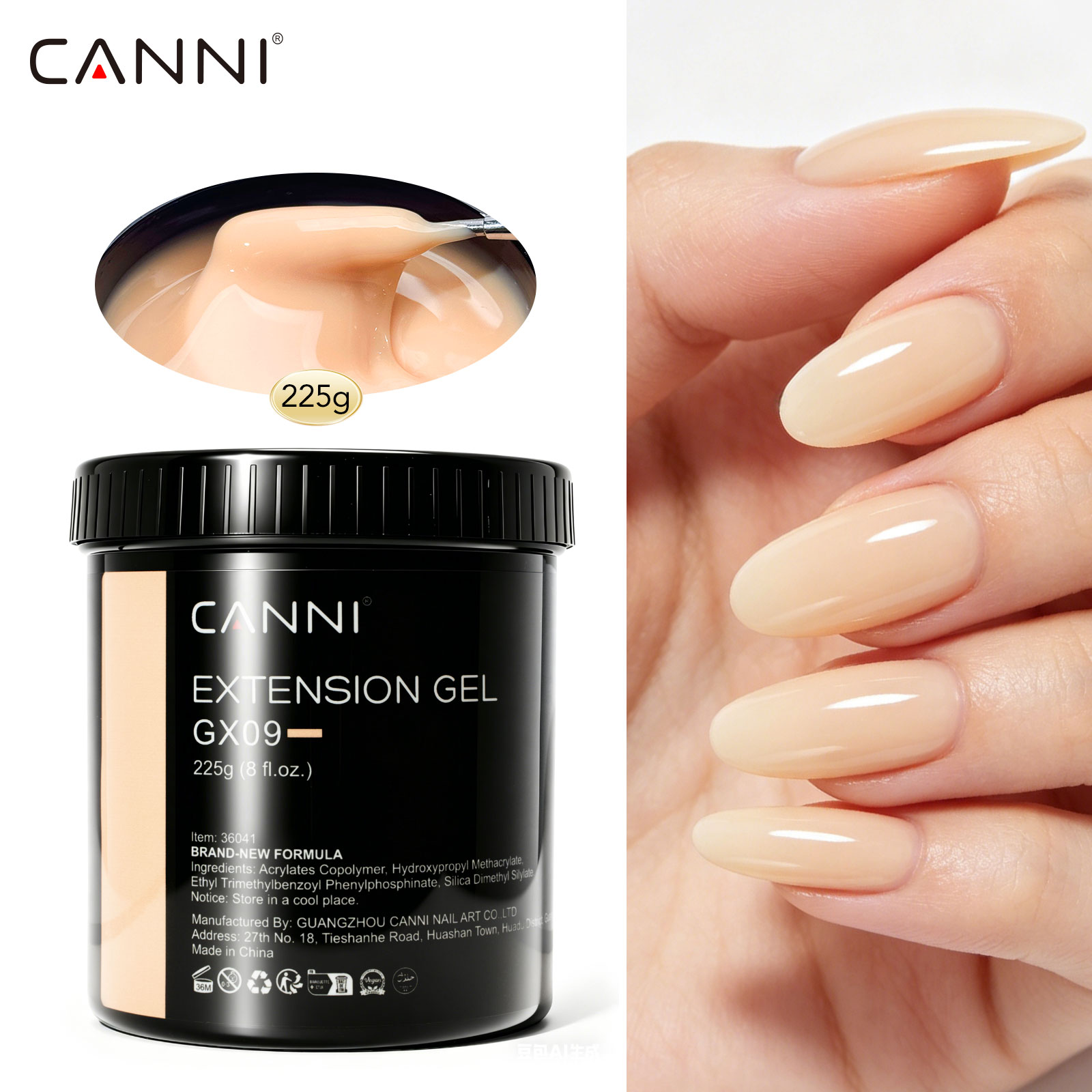 CANNI 225g Gel Kamuflase Isi U - Uv Lamp Nail Resin ulasan dan harga