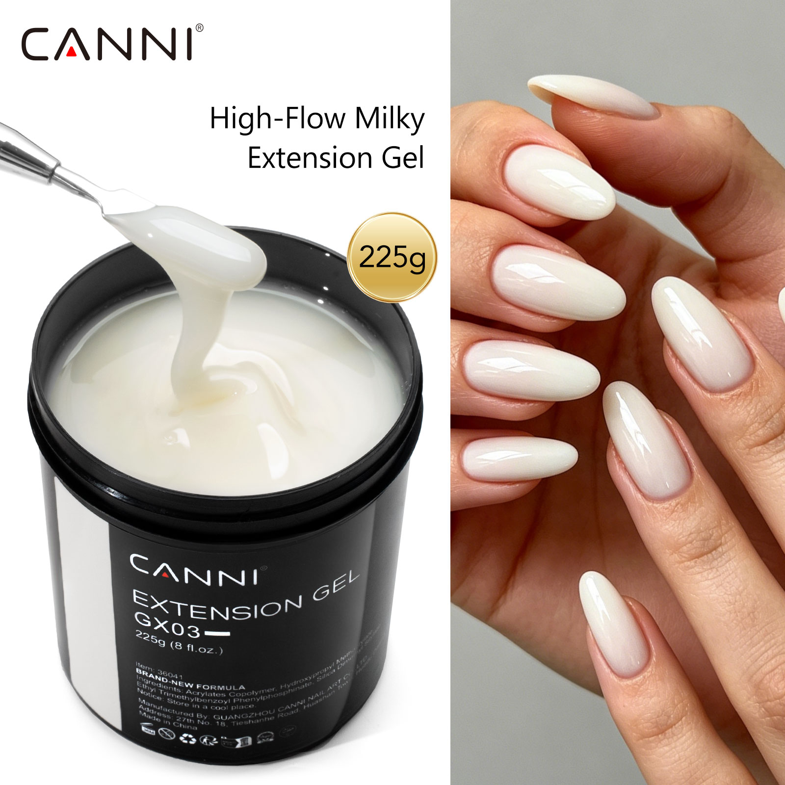 CANNI 225g Gel Kamuflase Isi U - Uv Lamp Nail Resin ulasan dan harga