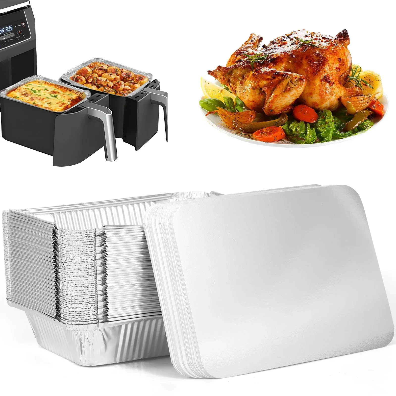 50/100 Buah Nampan Aluminium F - Tray Mold Rectangle ulasan dan harga