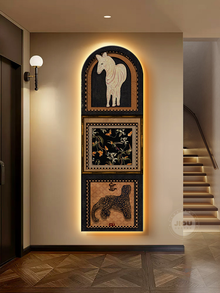 Lukisan Dekoratif Pintu Masuk  - Resin Art On Wood ulasan dan harga