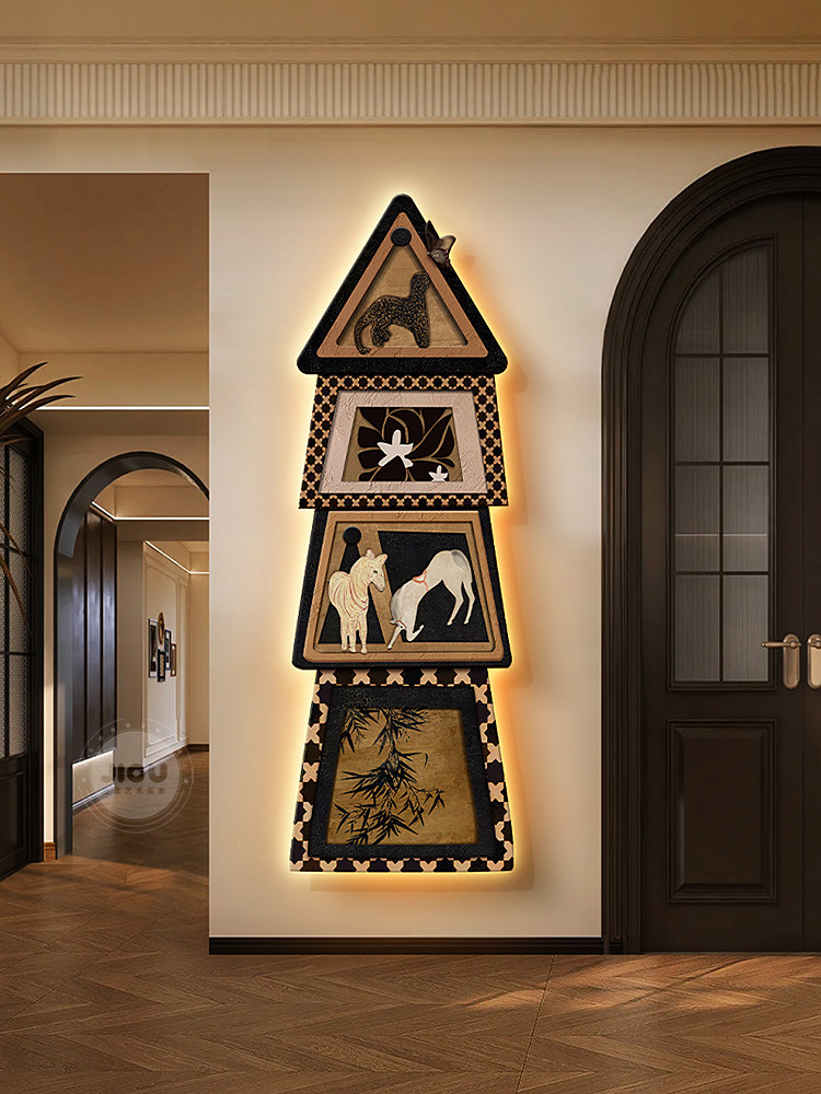 Lukisan Dekoratif Pintu Masuk  - Resin Art On Wood ulasan dan harga