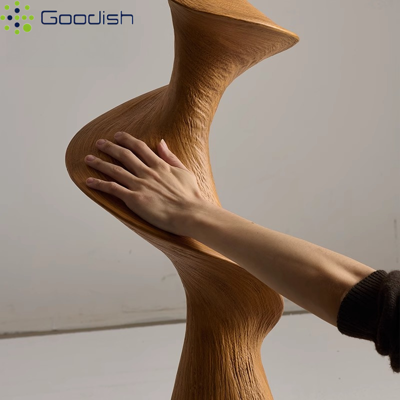 Lampu Lantai LED Kayu Lengkung - Resin Art On Wood ulasan dan harga