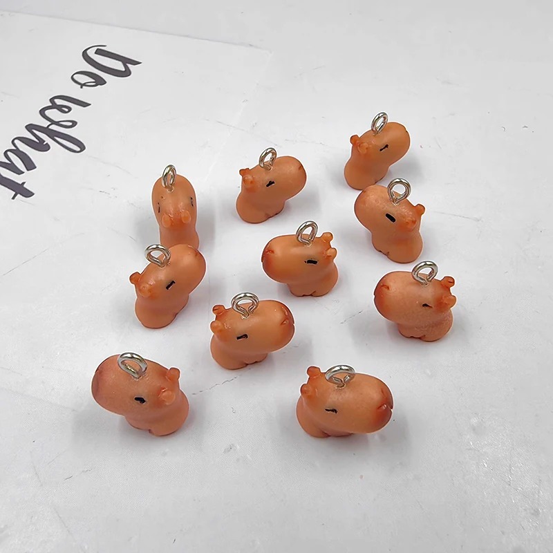 10pcs Gantungan Kunci Capybara - Resin Art Calligraphy ulasan dan harga