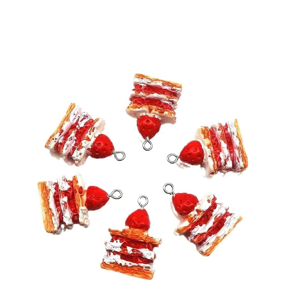 10 Buah Liontin Resin Kue Stro - Resin Art Calligraphy ulasan dan harga