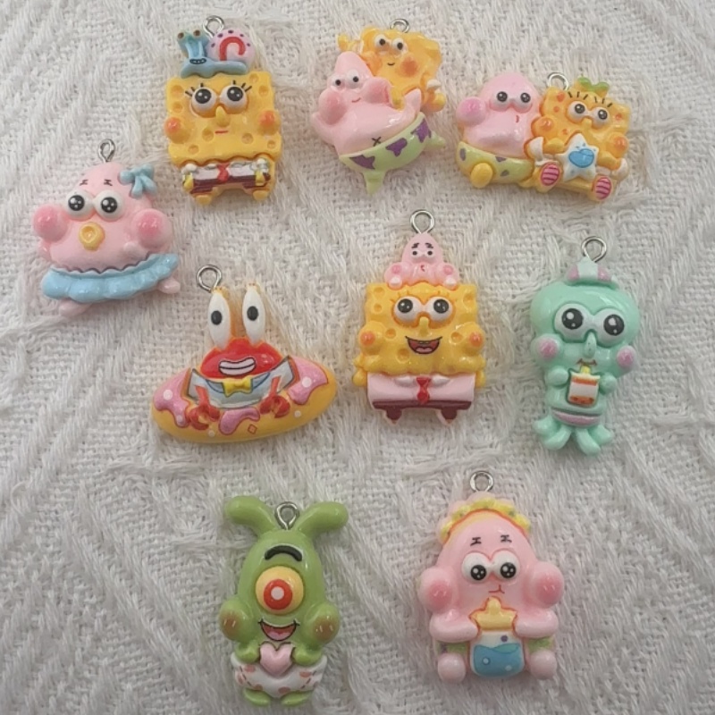 10 buah liontin resin kartun,  - Resin Art Calligraphy ulasan dan harga
