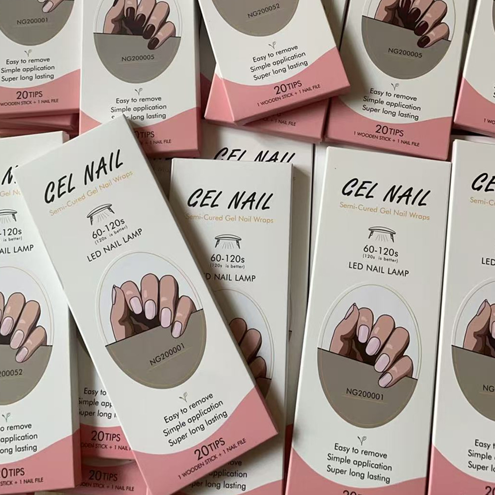 Huizi French Gel Nail Strips P - Uv Lamp Nail Resin ulasan dan harga