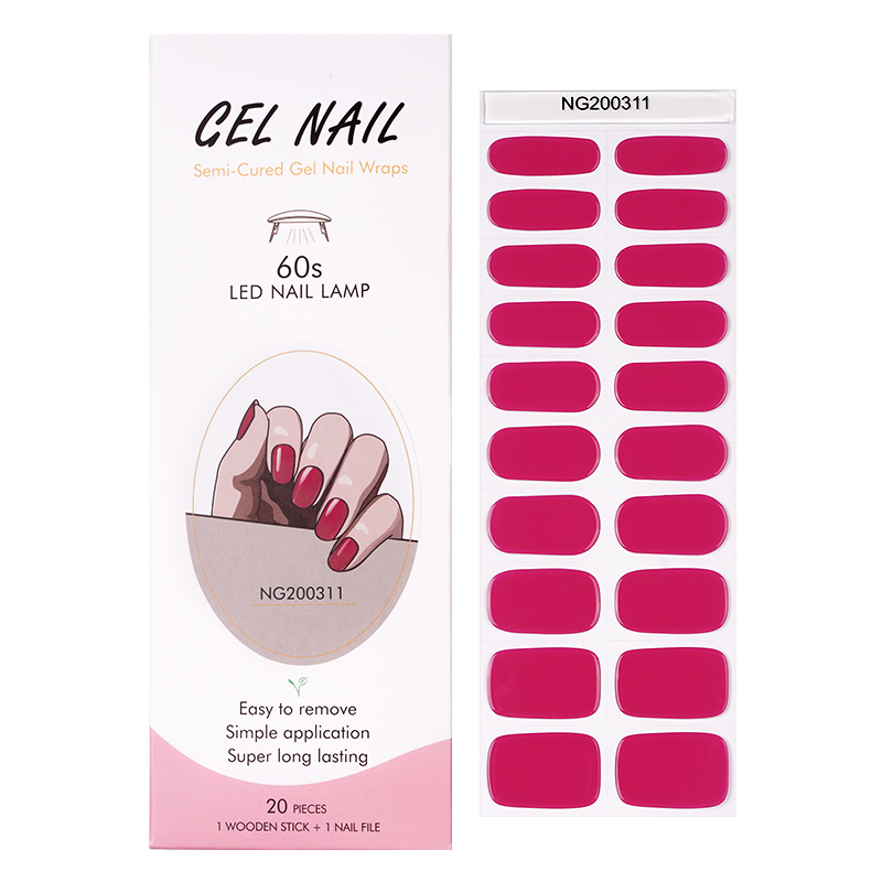 Huizi French Gel Nail Strips P - Uv Lamp Nail Resin ulasan dan harga
