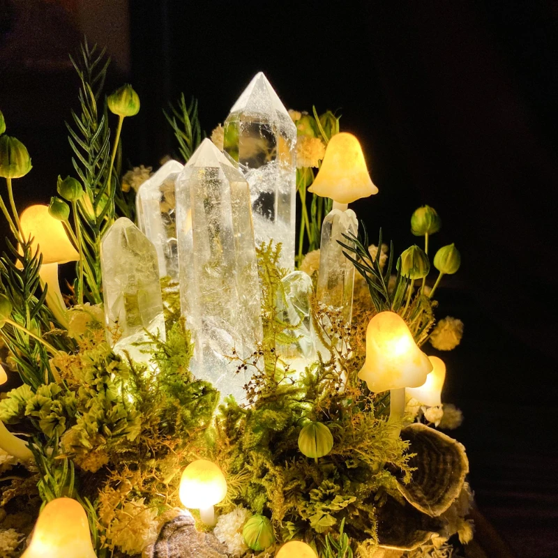 Lampu Malam Jamur dengan Kubah - Resin Art On Wood ulasan dan harga