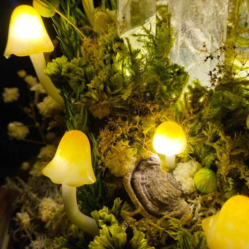 Lampu Malam Jamur dengan Kubah - Resin Art On Wood ulasan dan harga