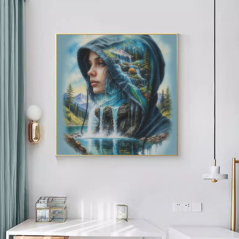 SDOYUNO Diy 5d fantasi wanita  - Resin Art Wallpaper ulasan dan harga